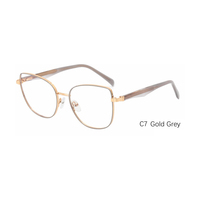 Lunettes élégantes en métal Cat Eye pour femmes avec lentilles de filtre à lumière bleue pour une utilisation quotidienne de l'écran