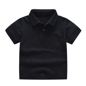 T-shirts & <span class=keywords><strong>Polo</strong></span> d'été pour enfants garçons et filles, polos blancs et simples à manches courtes, uniforme de Golf, en maille de coton - Product Image 4