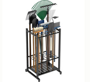 Long-Lasting Durability Steel 3-Layer <strong>Medium</strong> <strong>Duty</strong> Galvanized Tool <strong>Storage</strong> Rack Garage Workshop Organizer <strong>Shelf</strong> - Product Image 6