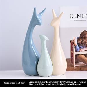 Nordique Minimaliste En Céramique Petits Ornements Creative Animal Décorations De Bureau pour La Maison Salon Cave À Vin Chambre Cadeau - Product Image 6