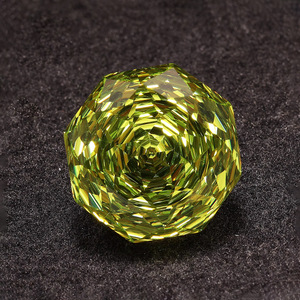 Venta al por Mayor de Piedras Sueltas de Circonia Cúbica de Calidad 5A, 12 mm, Color Verde Manzana, Diamante Sintético, Forma de Rosa Milenio - Product Image 3
