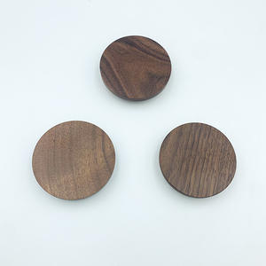 Sous-verres en bois pour boissons, sous-verres ronds en bois, tranches de bois pour cadeau - Product Image 2