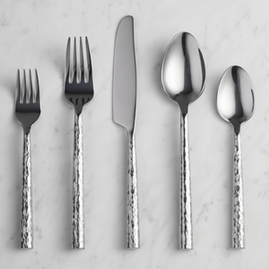 Ensemble de couverts en acier inoxydable de belle qualité réutilisable 5 pièces couverts en métal vaisselle décoration argenterie pour mariage - Product Image 1