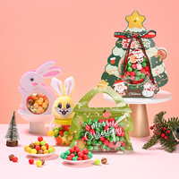 Boîte cadeau de Noël personnalisée avec bonbons séchés à l'air, 1,5g*10 sachets*12 sachets*12 cartons*12 pots, forme de dessin animé, bonbons durs multicolores, saveur fruitée