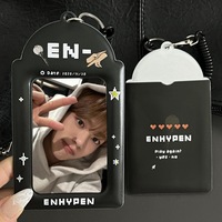Porte-cartes PVC Kpop Série EN Design Personnalisé Style Coréen, Ensemble de cartes de visite, Rangement pour cartes de restaurant Star-chasing Aidou