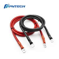 PNTECH Hot Sale Schwarzes Stromkabel Solar kabel 4 AWG oder 25 mm2 M8 Ring klemmen Negatives Blei batterie kabel für Solar-PV-System