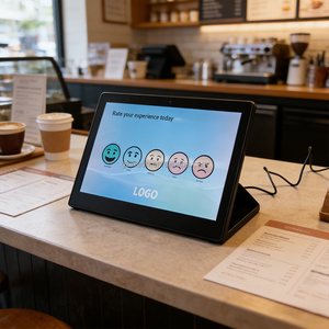 Tableta de Opiniones de Clientes Smileyrate Happy or Not de 10.1 Pulgadas, Botones de Encuesta de Satisfacción, Dispositivo de Satisfacción para Servicios Bancarios con Software - Product Image 6