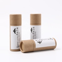 Baume à lèvres écologique Tube de papier déodorant naturel brun Kraft papier carton conteneur emballage corps huile papier Tube résistant à l'huile