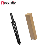 Recordio GAZ-ZB02A Pied de microphone professionnel sur pied pour scène, support d'éclairage d'appoint pour photographie, support de caméra en métal et plastique