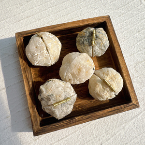 Prezzo di fabbrica all'ingrosso di cristallo naturale torri voce agata bianca Geode anello scatola di cristallo Druzy agata scatola per la decorazione della casa - Product Image 6