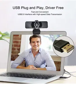 Câmera Web Ultra-HD1080P 2K USB para PC Videoconferência e transmissão ao vivo
