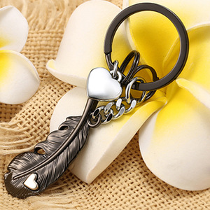 Usine en gros personnalisé Tik Tok <span class=keywords><strong>Netflix</strong></span> voiture porte-clés hommes et femmes mignon créatif plume couple porte-clés anneau sac charme - Product Image 4