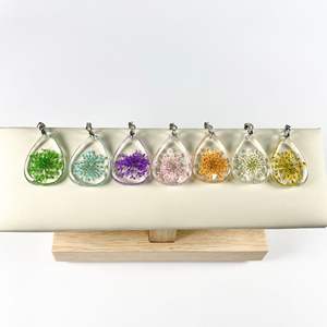 Colgante de joyería Bohemia, <span class=keywords><strong>collar</strong></span> de corazón de amor de cristal de aleación, flor seca amarilla, <span class=keywords><strong>collar</strong></span> acrílico geométrico - Product Image 3