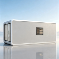 Maison Capsule Apple Personnalisée de Luxe Préfabriquée Mobile avec Salon et Chambre pour Hôtel et Camping