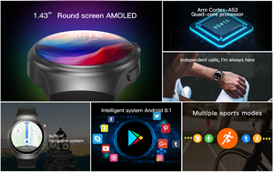 Özelleştirmek SDK akıllı saat DM80 Android akıllı saat 4g sim kart yuvası ile sos İzle gps spor monitör 4G smartwatches erkekler için - Product Image 4