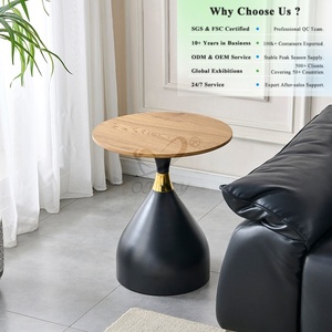 OKAY MDF Coffee <strong>Table</strong> Advanced Craftsmanship Contemporary Studio Round Modern Minimalist Walnut Wood Veneer Modern Coffee <strong>Table</strong> - Product Image 1