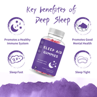 Gummies d'aide au sommeil à marque privée OEM/ODM, supplément de glucosamine et chondroïtine pour un sommeil réparateur, produit de beauté