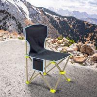 Chaise de camping portable, chaise pliable d'extérieur, cadre en acier Oxford pour jardin, pêche, plage, pique-nique
