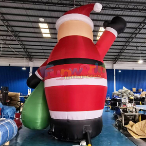 Outdoor giant xmas holiday christmas <b>inflatable</b> decoration air blow up santa claus from a chimney - Product Image 6