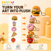 Sevimli Yiyecek Peluş Anahtarlık Fabrikası Düşük Minimum Sipariş Adedi Mini Peluş Çanta Süsü Hediyelik Eşya Dükkanları Otomatlar Perakende ve Parti Hediyeleri için
