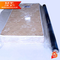 Film plastique en PVC souple bleu clair pour l'emballage de matelas, en rouleau, avec un délai de livraison court