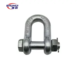 D Shackle G2150 penyangga Pin pengaman tipe baut Laut angkat jatuh