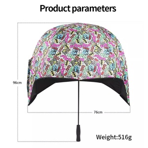 UV Resistant Competition Helmet <b>Umbrella</b> Dome Shape <b>Windproof</b> Rainproof Coverage for All Seasons - Product Image 4
