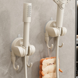 Shu Zheng <b>Suction</b> Cup <b>Shower</b> Head <b>Holder</b> Adjustable With Hook For Bathroom Storage - Product Image 2