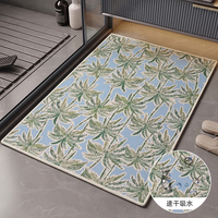 Tapis de bain tropical en forme de cocotier, antidérapant, séchage rapide, absorbant, tapis de sol pour salle de bain, design personnalisé, directement de l'usine
