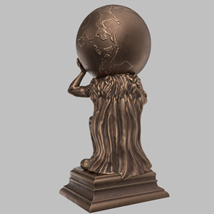 Bronze Hercules <strong>Holding</strong> <strong>Globe</strong> Statue - Product Image 3