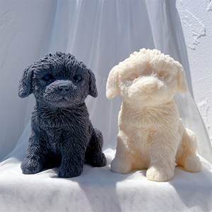 Moule à bougie en silicone en forme de chien <span class=keywords><strong>Labradoodle</strong></span> mignon, moule en silicone pour chiot en cire de soja, figurine, décoration d'intérieur pour les amoureux des chiens - Product Image 2