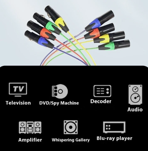 Cable XLR Multicore de 4 Canales y <span class=keywords><strong>3</strong></span> Metros para Estudio, Escenario, Grabación de Sonido en Vivo, Cable de Micrófono Blindado Hembra a Macho - Product Image 3