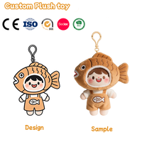 Porte-clés en peluche miniatures personnalisés ODM, jouets en peluche anime, pendentifs de sac, animaux en peluche anti-stress