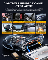 THINKCAR THINKSCAN 689BT Outils de diagnostic Scanner 34 Réinitialisations Mises à jour gratuites à vie Système complet Codage ECU Outil de diagnostic OBD2
