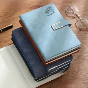 Buku grosir kustom logo menebal gesper Notepad rapat menit bisnis notebook kantor