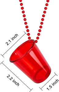 Collar <span class=keywords><strong>de</strong></span> copa <span class=keywords><strong>de</strong></span> chupito <span class=keywords><strong>de</strong></span> plástico transparente con cadena <span class=keywords><strong>de</strong></span> cuentas para <span class=keywords><strong>despedida</strong></span> <span class=keywords><strong>de</strong></span> <span class=keywords><strong>soltera</strong></span>, futura novia, Navidad, para toma <span class=keywords><strong>de</strong></span> copa nupcial - Product Image 4