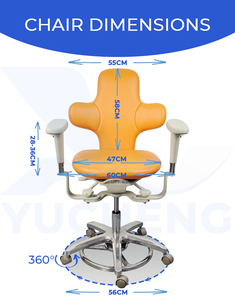 Chaise en cuir microfibre pour microscope <span class=keywords><strong>dentaire</strong></span>, dossier extra large confortable avec double accoudoir pour utilisateur de microscope - Product Image 2