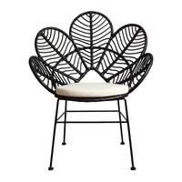 Table basse portable moderne Shunhuang, aspect bambou, rotin, structure en acier, garantie 5 ans, meubles de salon intérieur/extérieur