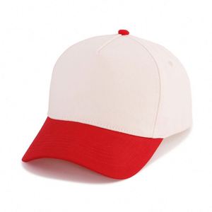 หมวกเบสบอลทรงสูง 5 แผง แบบสปอร์ต สีทูโทน ผ้าฝ้าย 100% ปักโลโก้ตามสั่ง ขายส่ง สำหรับทุกเพศ - Product Image 3