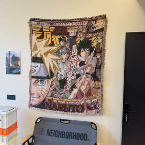 Nouvelle conception, couverture en polyester personnalisée, tapisserie tissée anime, jacquard, pour pique-nique, toutes saisons - Product Image 3