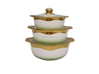 Casserole en céramique JiuWang en gros, ensemble de soupières blanches à double anse avec couvercle, design zen asiatique, 2 poignées