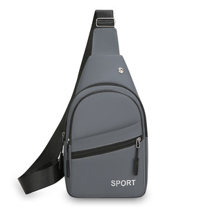 Bolso de Pecho Simple para Hombre, Color Gris, Ultraligero, Resistente al Desgaste, Moderno, Tipo Bandolera, para Uso Diario, Primavera 2025 - Product Image 1