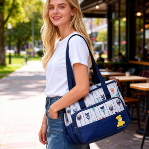 Set di Cinque Borse per Mamme, Multifunzione, Grande Capacità, per Uscite, Borsa a Tracolla per Pannolini, 0-3 Mesi, in Poliestere - Product Image 2