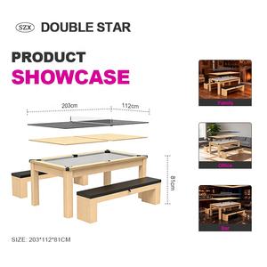 Nuevo Diseño <span class=keywords><strong>3</strong></span> <span class=keywords><strong>en</strong></span> 1 <span class=keywords><strong>mesa</strong></span> <span class=keywords><strong>de</strong></span> juego múltiple <span class=keywords><strong>mesa</strong></span> <span class=keywords><strong>de</strong></span> <span class=keywords><strong>billar</strong></span> tenis <span class=keywords><strong>mesa</strong></span> <span class=keywords><strong>de</strong></span> comedor con dos bancos - Product Image 2