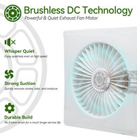 Ventilateur d'extraction mural sans balais à moteur CC, étanche IP68, 12V, pour panneau solaire, 6/8/15/20/25 Watts, pour salle de bain - Vente en gros