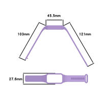 Nouveauté Bracelet de remplacement en caoutchouc de couleur unie sportif confortable et tendance avec boucle à pression de 12 mm pour bracelet Mi Band 9