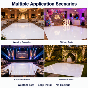 Pegatina Personalizada para Pista de Baile de Boda, <span class=keywords><strong>Rollo</strong></span> de <span class=keywords><strong>Vinilo</strong></span> PVC - Tapete Decorativo Blanco Personalizado para Eventos de Recepción - Product Image 6