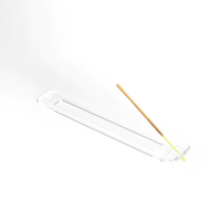 Porte-encens en acrylique au design simple, brûleur d'encens en cristal transparent pour la décoration