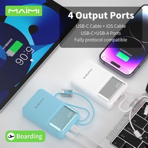 <span class=keywords><strong>Batería</strong></span> <span class=keywords><strong>Externa</strong></span> de Carga Rápida de 22.5W y <span class=keywords><strong>20000mah</strong></span> con PD USB C y 2 Cables Integrados, Compatible con Protocolo Completo, Venta al Por Mayor - Product Image 2