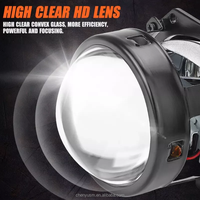 HYNBYZJ Nouveau phare antibrouillard LED pour voiture 2,5 pouces 90W H4 H7 étanche avec lentille bi-projecteur hyperboloïde, ajustement universel 6000K 9-24V